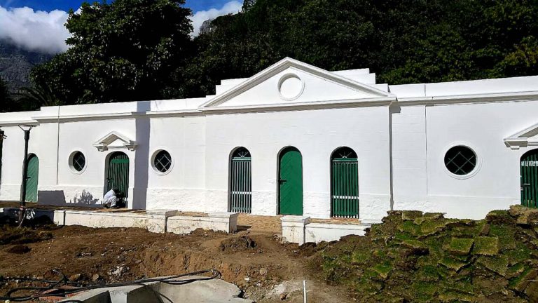 Leeuwenhof Estate painted by Midas Paints Tygvervalley in limewash bluskalk