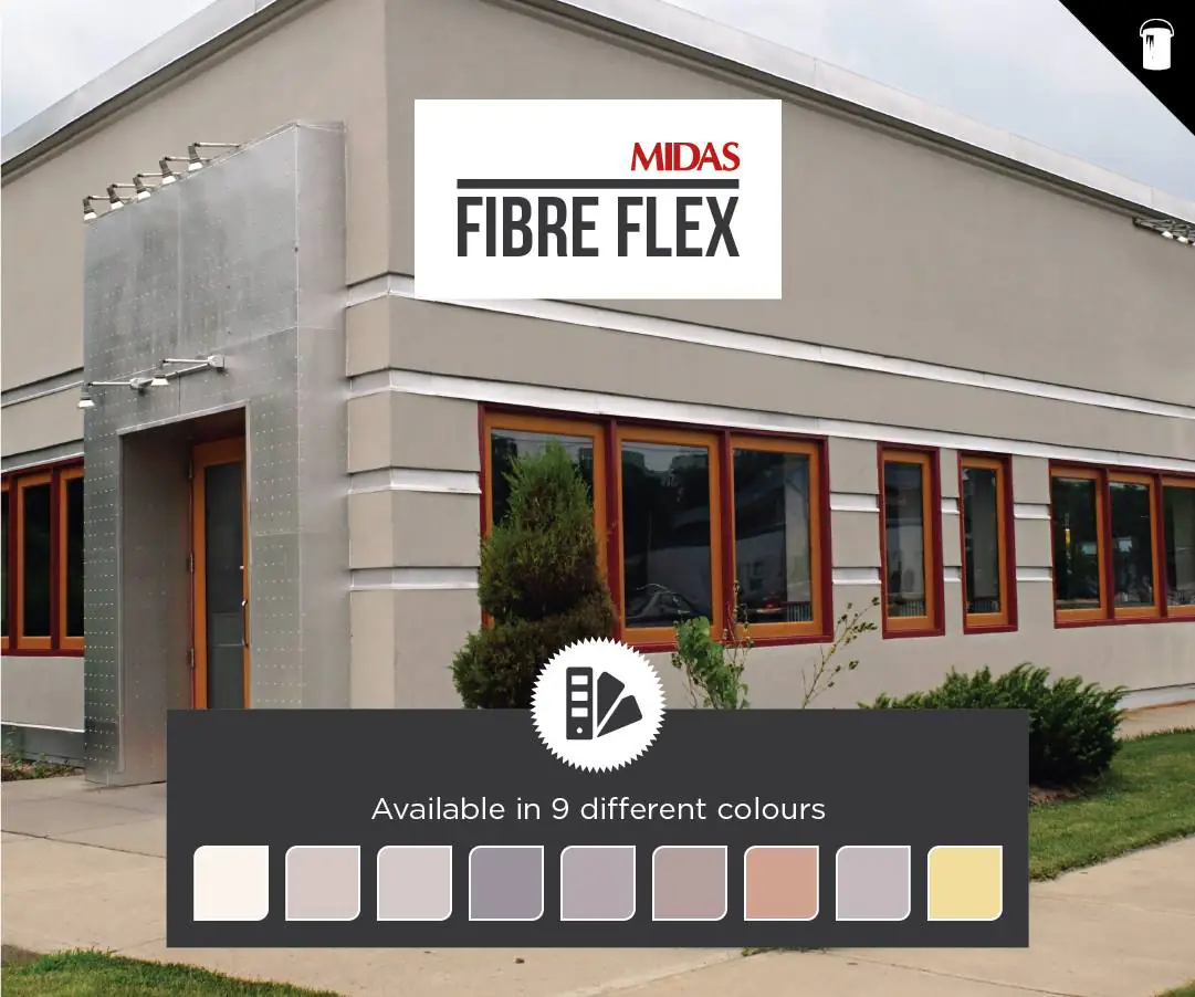 Midas Envirolite Fibreflex weatherproofing decorative paint